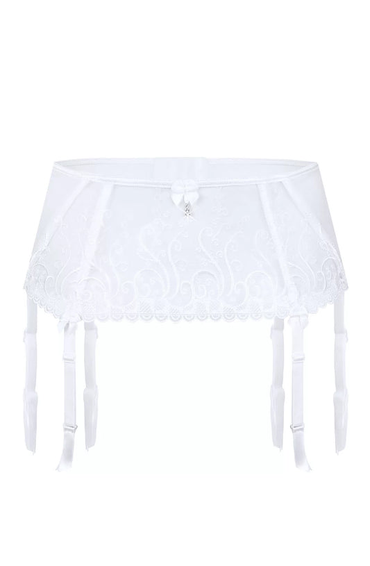 Anuk Suspender Belt — White — face details