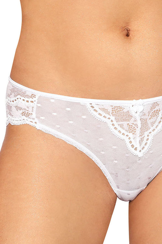 Lagerta Brief — White — face detail