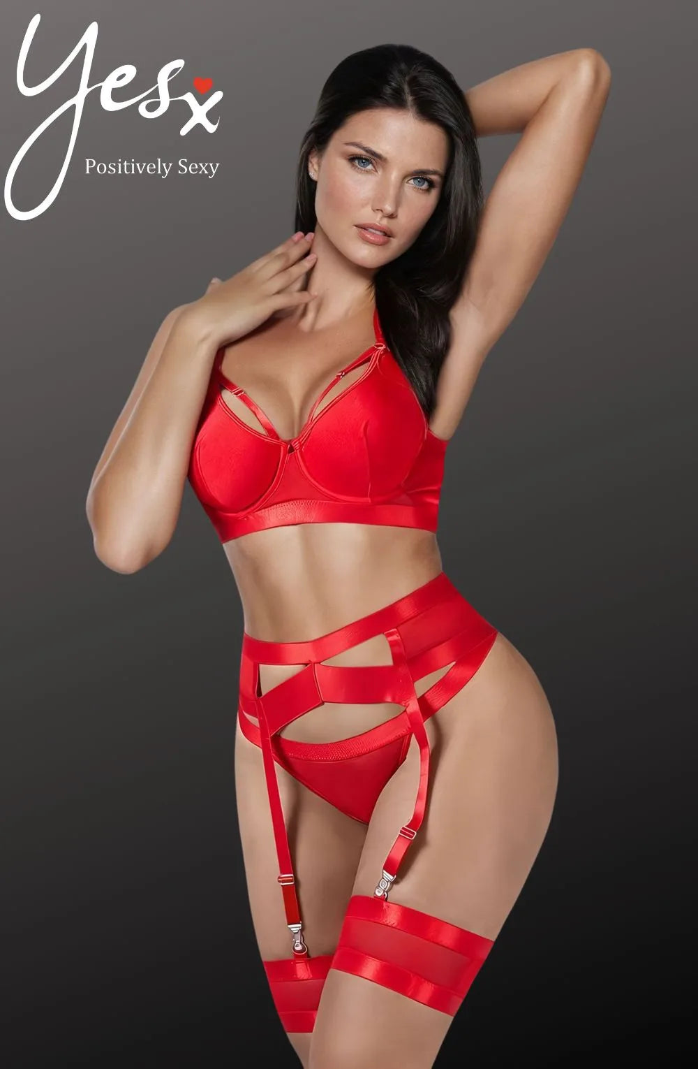 YX870 Lingerie Set —  Red  — facecover