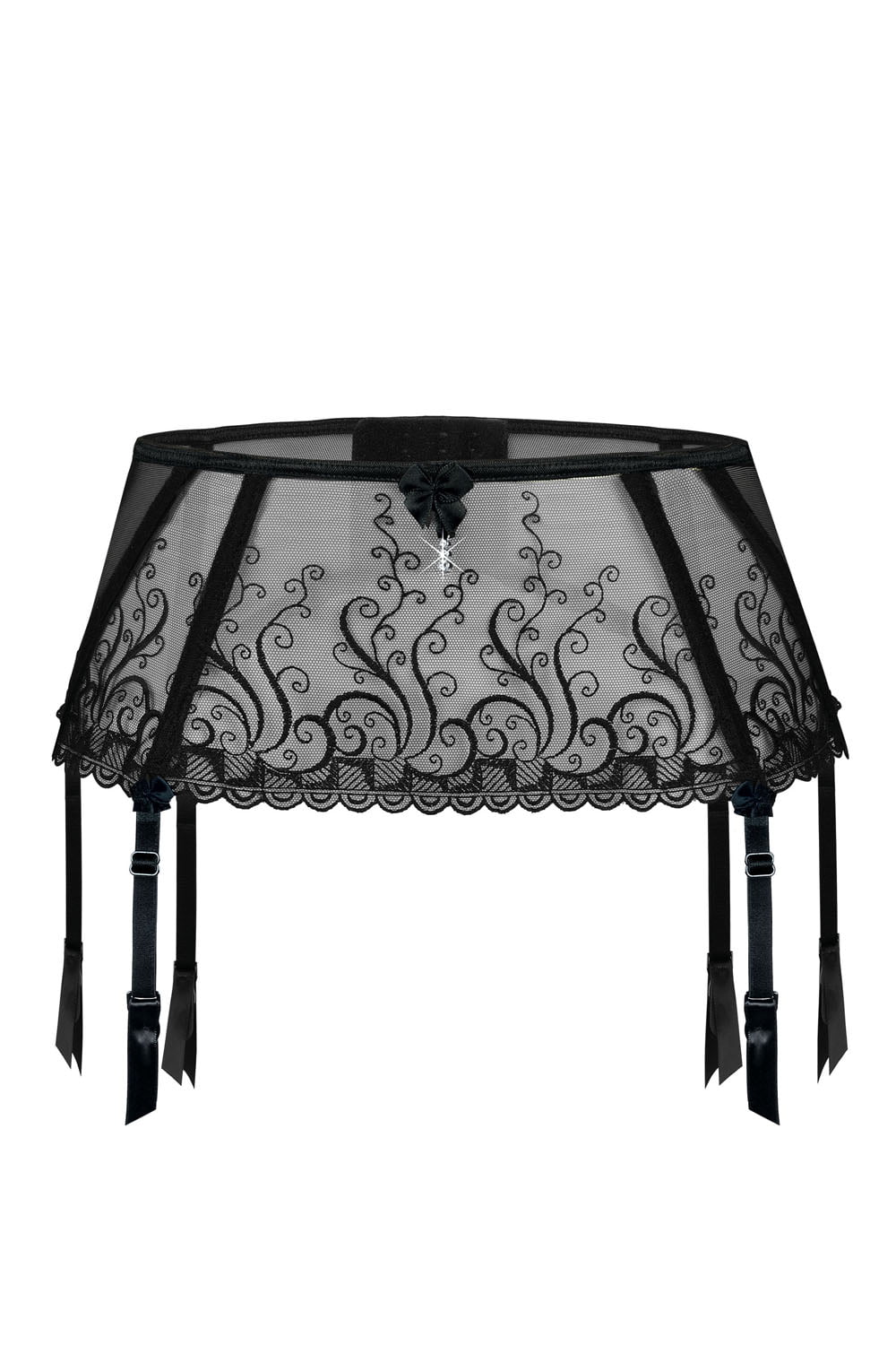 Embroidered lace luxury lingerie close up