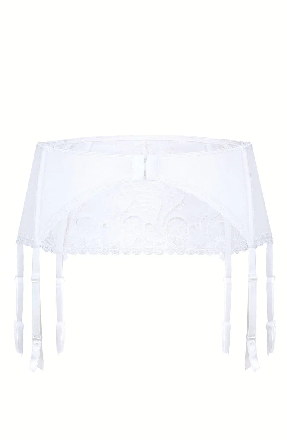 Adjustable suspender straps white luxury lingerie