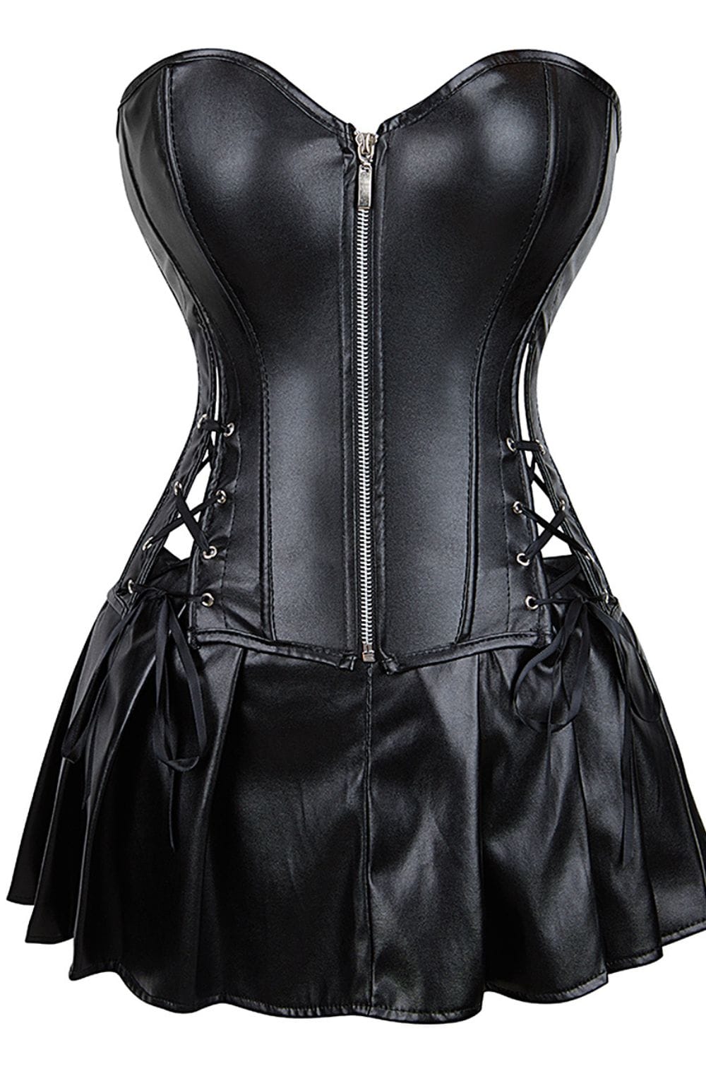 Faux leather corset texture black luxury design
