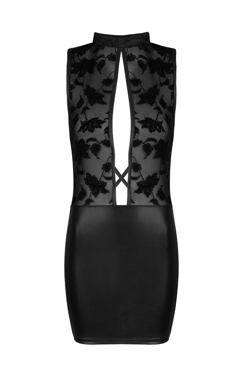 cameron dress eco leather skirt detail black lingerie