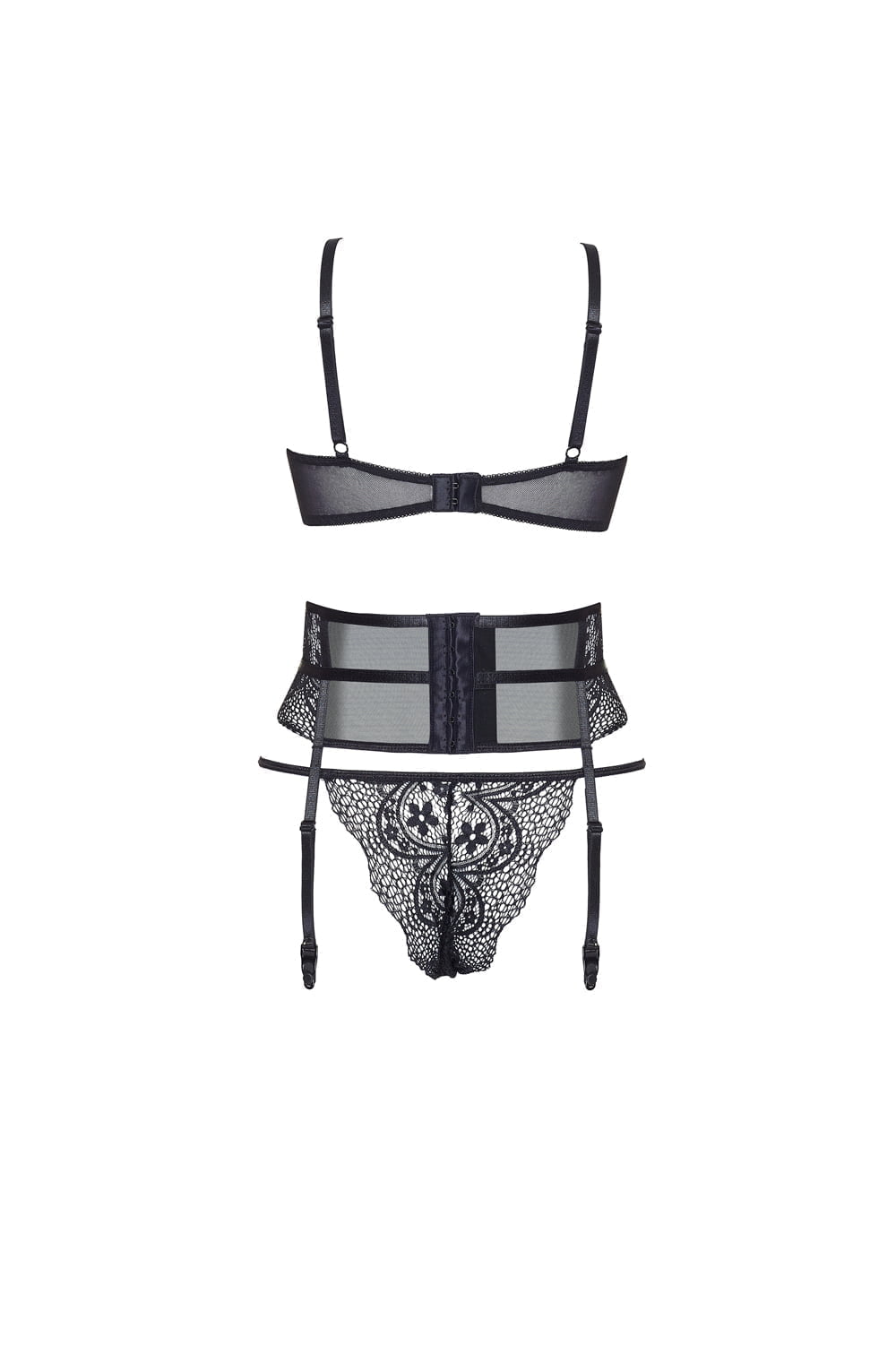 Adjustable strap lace lingerie set comfort fit