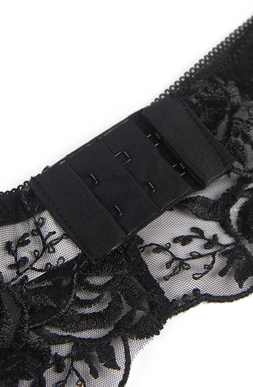 black lace fabric texture detailed pattern