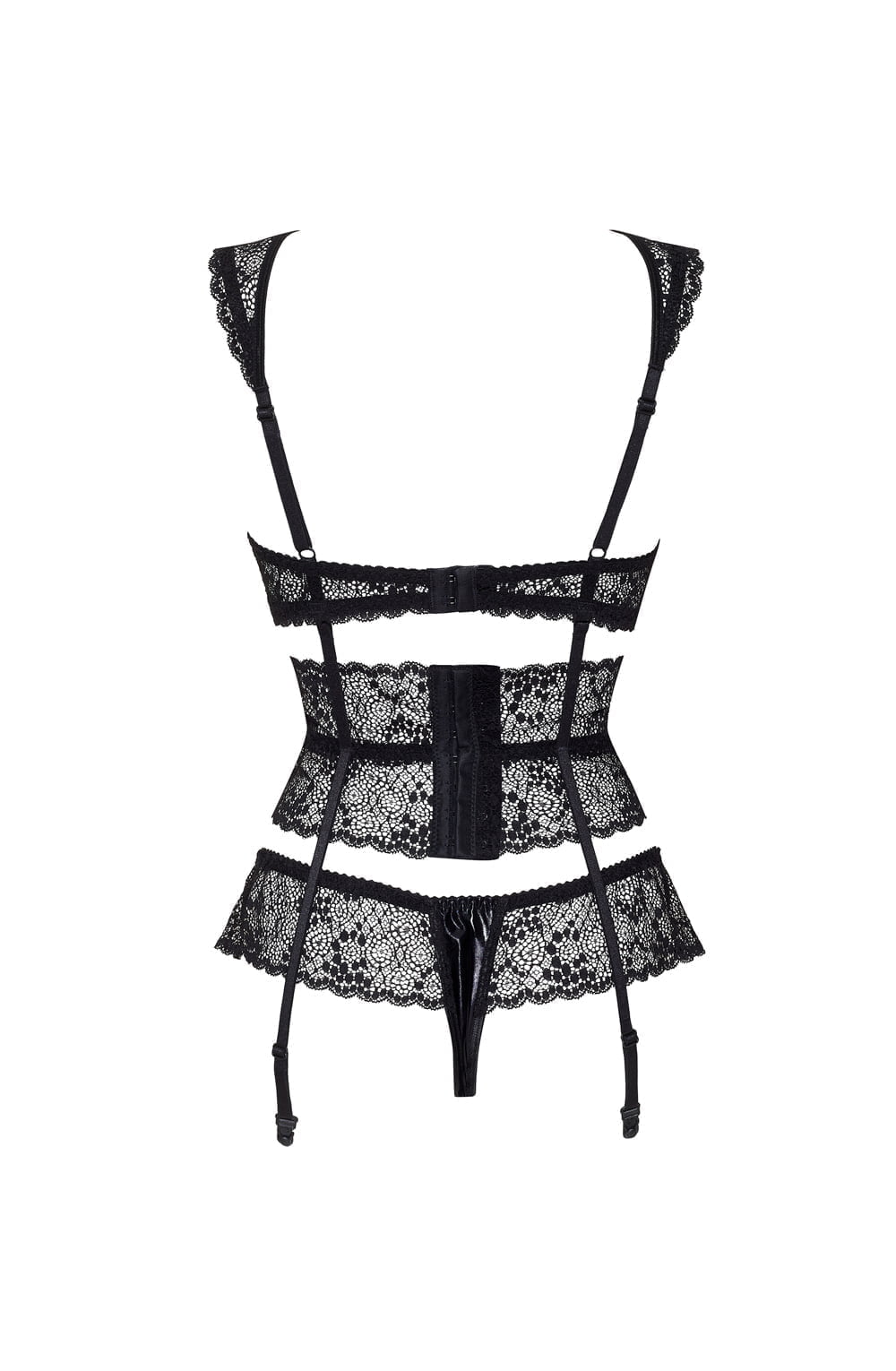 Adjustable strap lace lingerie set comfort fit