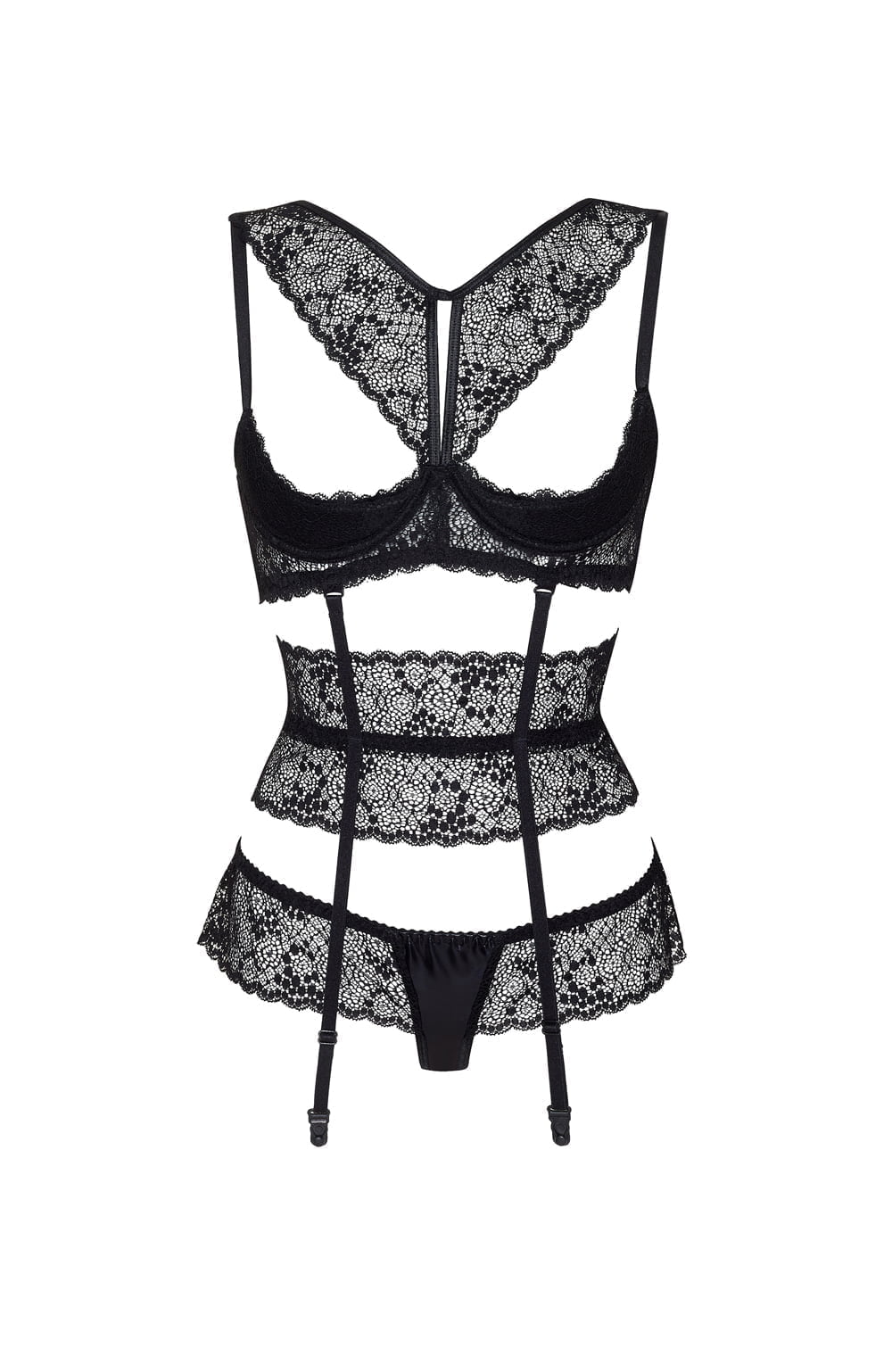 Open bra lace lingerie detail sculpting design