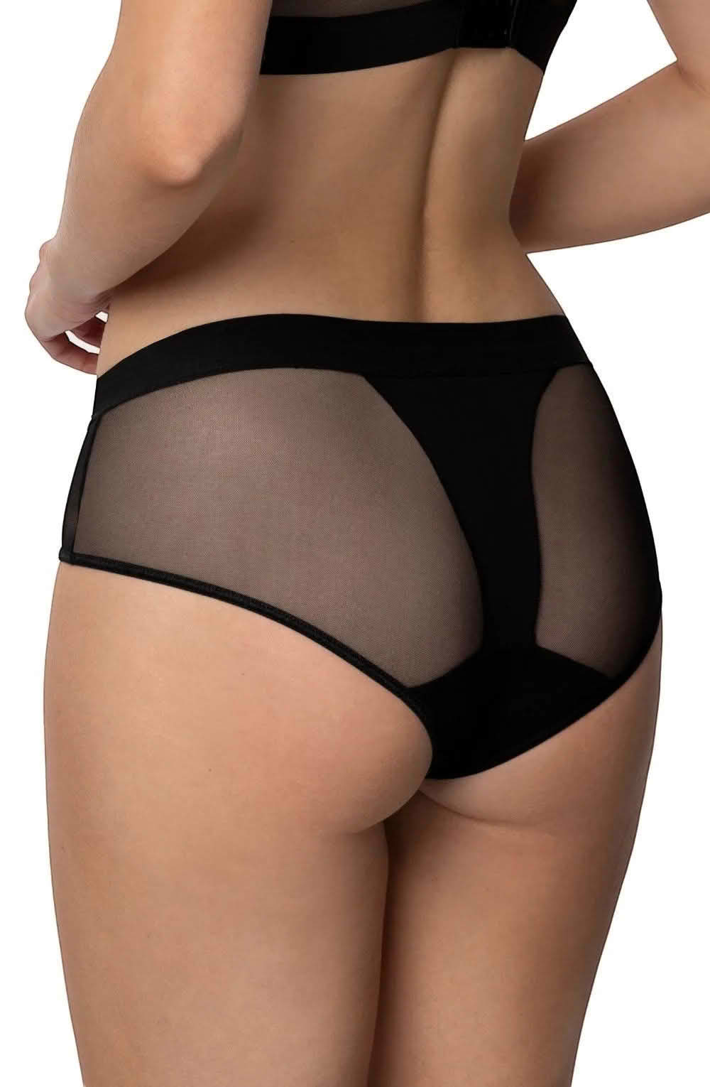 black mesh brief back close up smooth seamless edge [compressed]