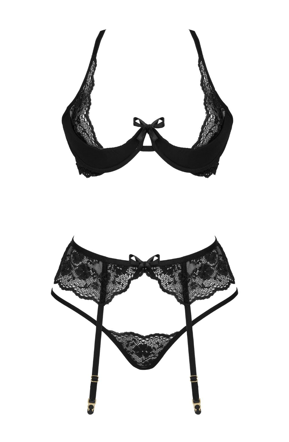 Black lace garter belt detail luxury lingerie